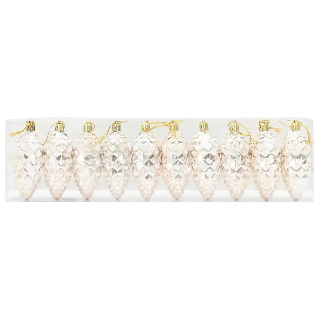Christmas Ornaments Gold 40 Piece Glossy Pine Cone Ball