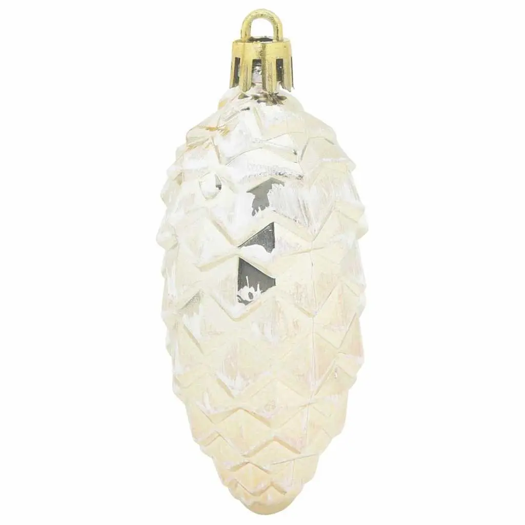 Christmas Ornaments Gold 40 Piece Glossy Pine Cone Ball