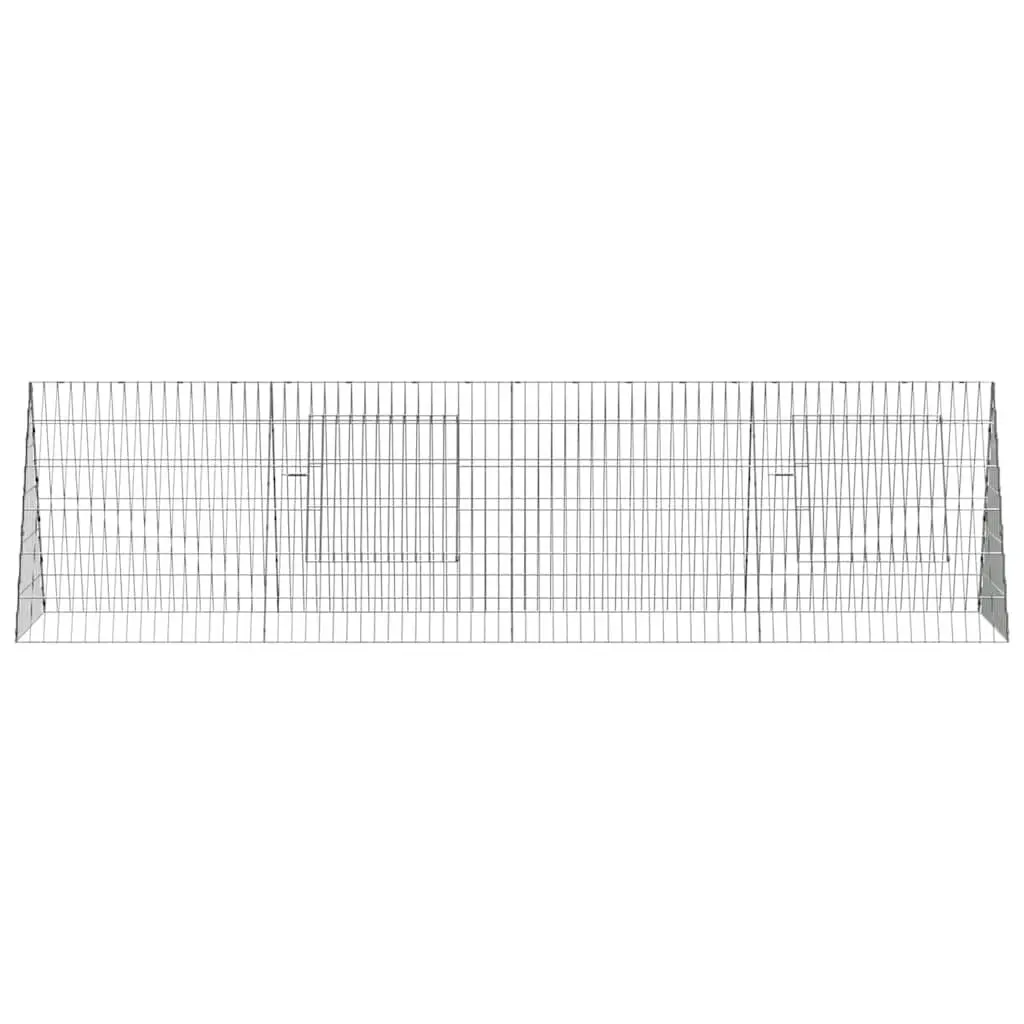 Rabbit Cage Galvanised Steel Outdoor Garden Pet Habitat Small Animal Enclosure