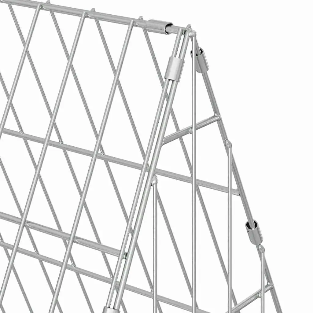 Rabbit Cage Silver 430x55x55cm Galvanised Steel Outdoor Small Animal Habitat