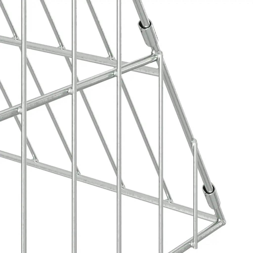 Rabbit Cage Silver 110x100x85cm Outdoor Galvanised Steel Weatherproof Enclosure