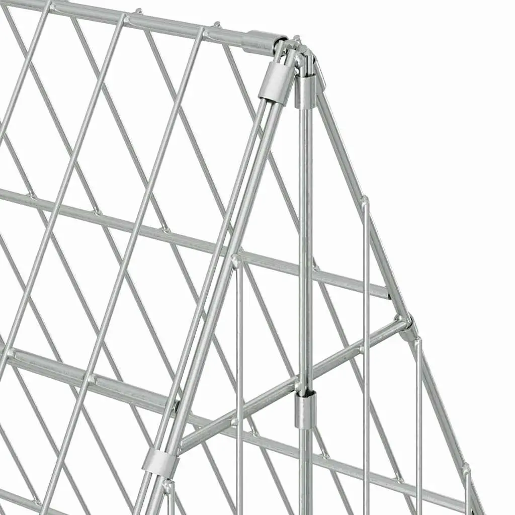 Rabbit Cage Silver 110x100x85cm Outdoor Galvanised Steel Weatherproof Enclosure