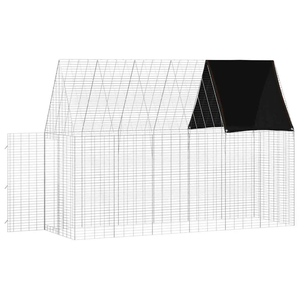 Small Animal Cage Silver 300x100x210cm Outdoor Habitat for Rabbit Guinea Pig Hamster