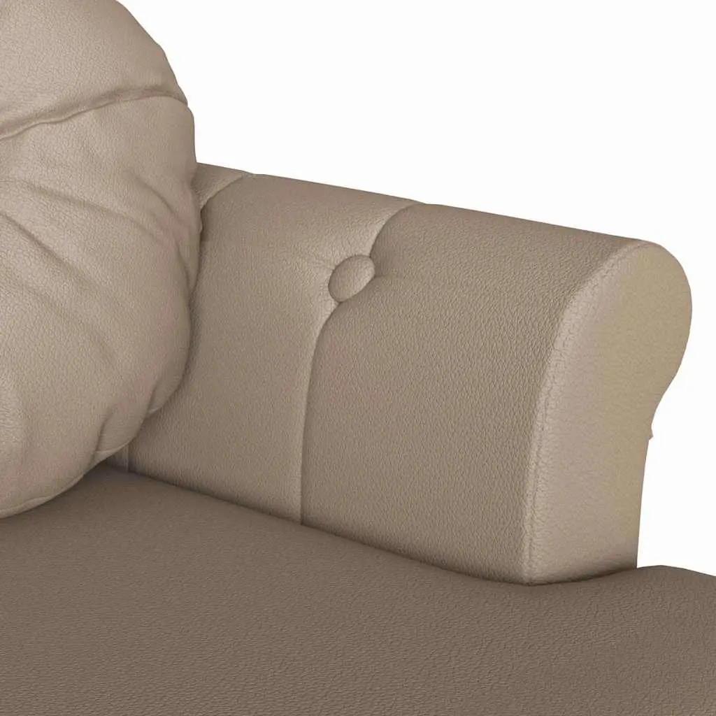 Chesterfield Bench Brown Faux Leather 120.5 x 65 x 75 cm Button Tufted Padded Seat