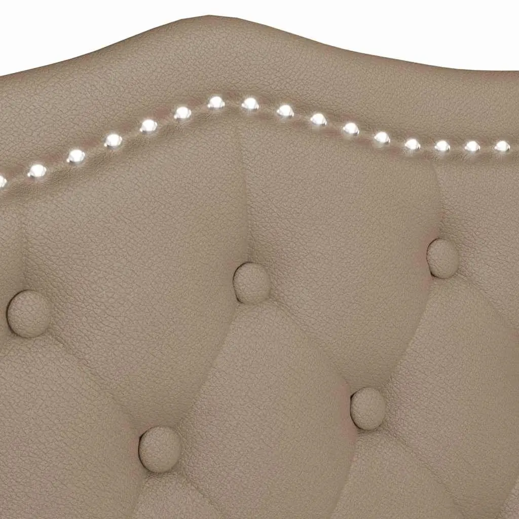 Chesterfield Bench Brown Faux Leather 120.5 x 65 x 75 cm Button Tufted Padded Seat