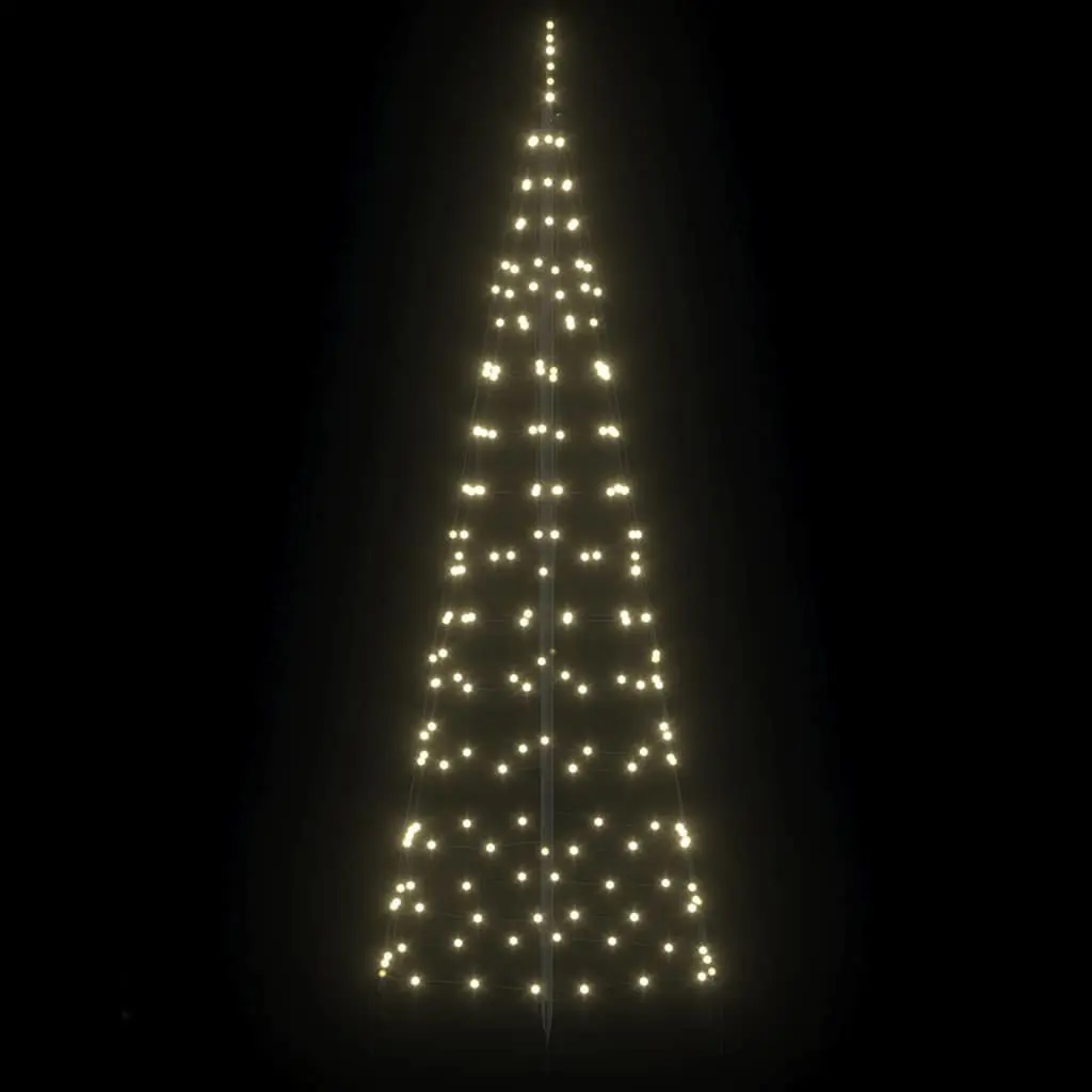 LED Christmas Tree with Ground Spikes Warm White 250cm Indoor Outdoor Decor