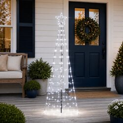 LED Christmas Tree Cool White 250cm Indoor Outdoor Festive Holiday Decoration