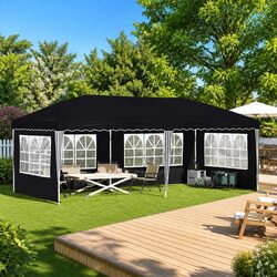 Pop-up Party Tent 575x289x245cm Anthracite Outdoor Garden Canopy Gazebo