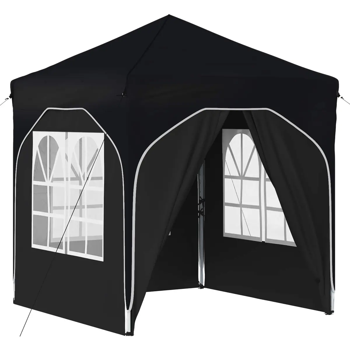 Pop-up Party Tent Anthracite 192x192cm Waterproof UV-Resistant Quick Setup