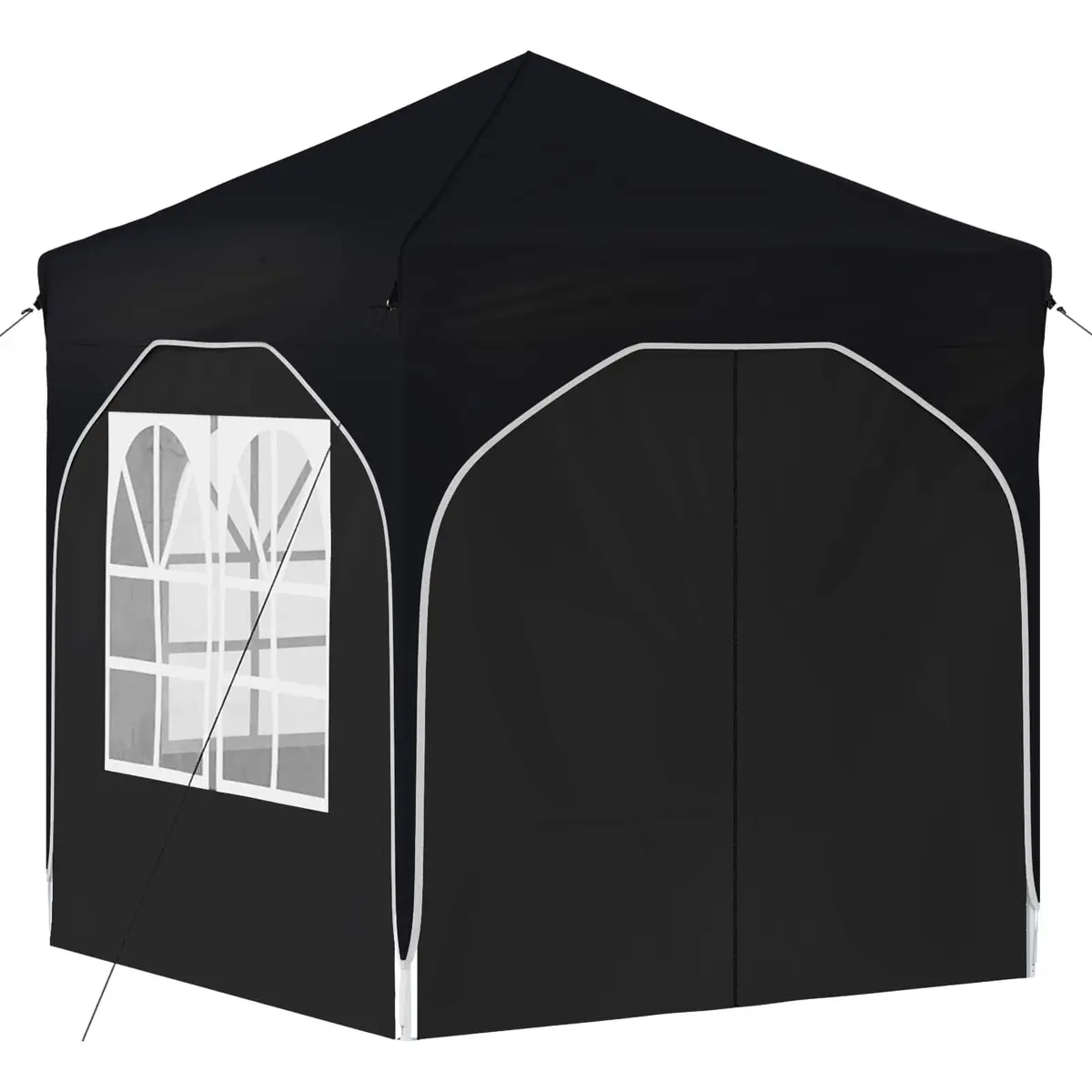 Pop-up Party Tent Anthracite 192x192cm Waterproof UV-Resistant Quick Setup