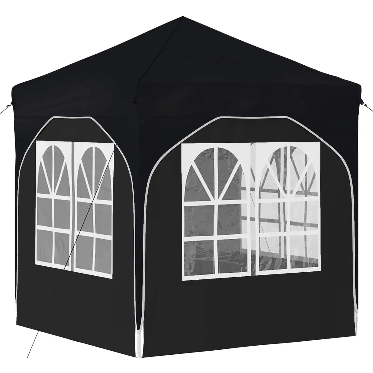 Pop-up Party Tent Anthracite 192x192cm Waterproof UV-Resistant Quick Setup