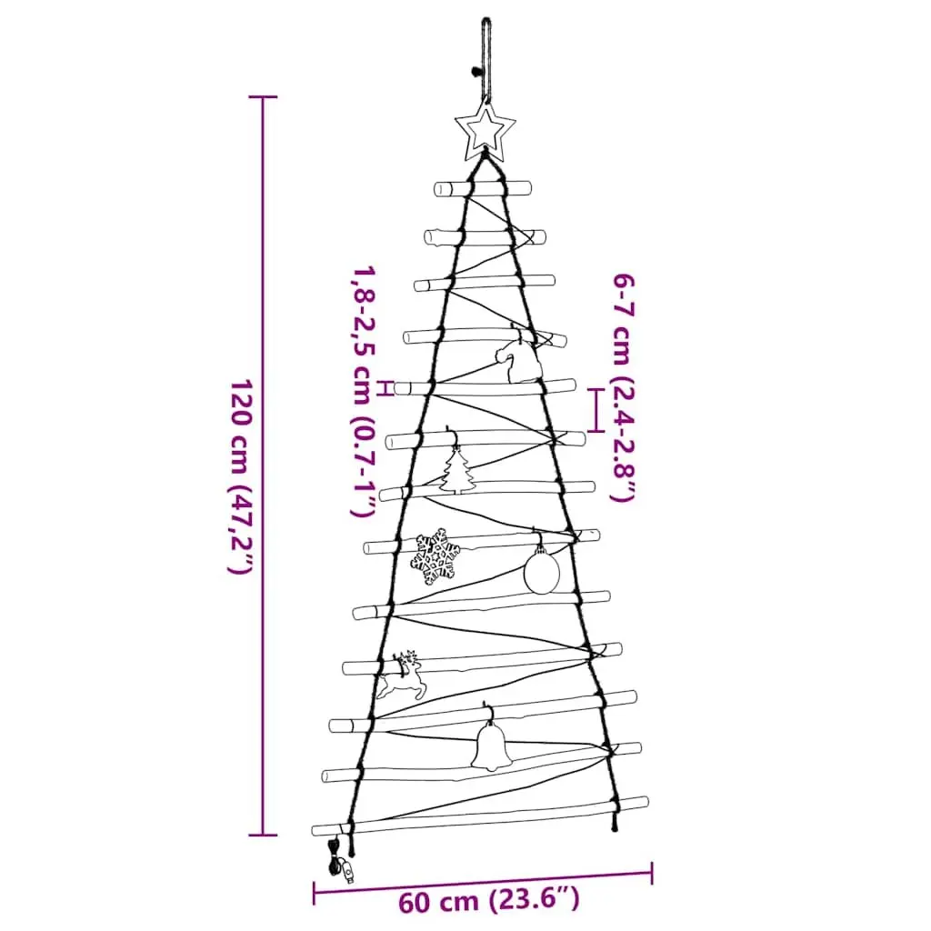 120cm Hanging Christmas Tree with LED Lights