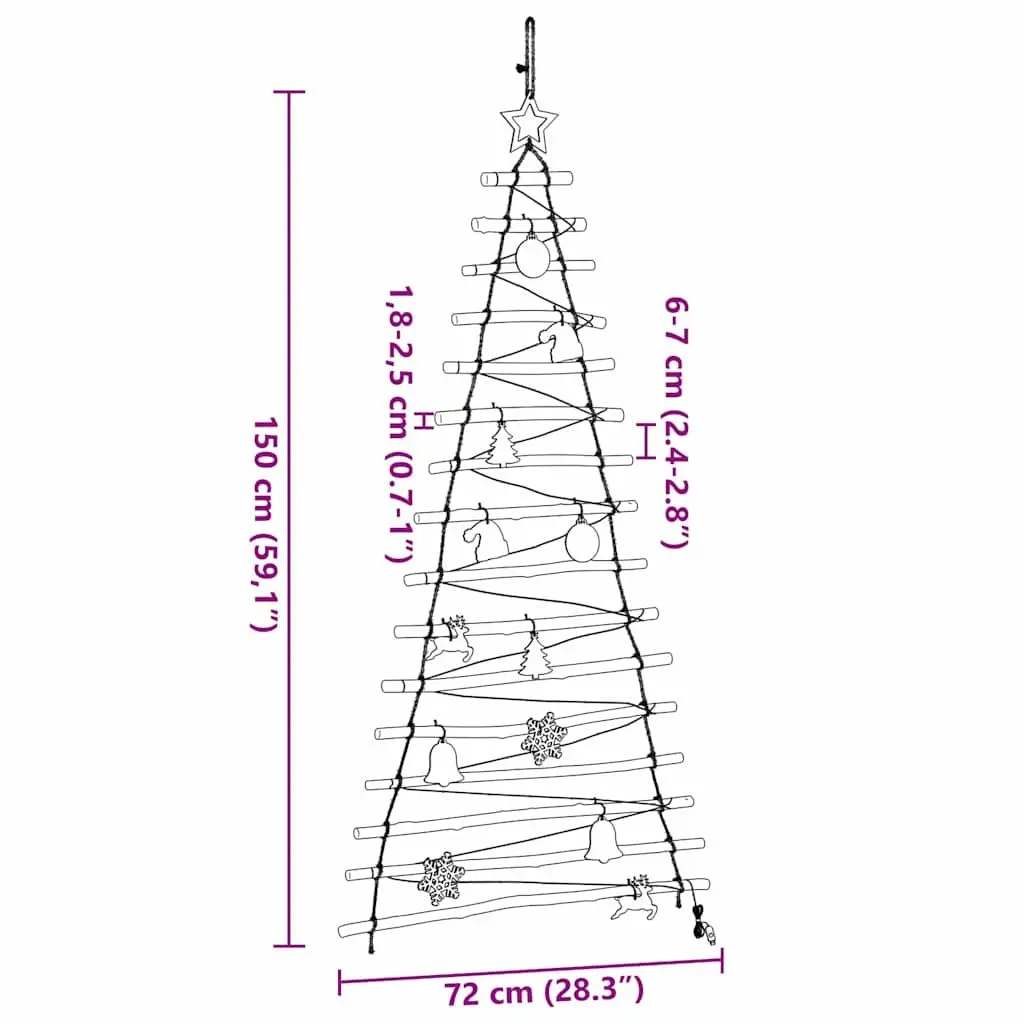 Hanging Christmas Tree with LEDs