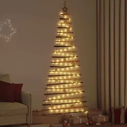 210cm Hanging Christmas Tree with 130 Warm White LEDs