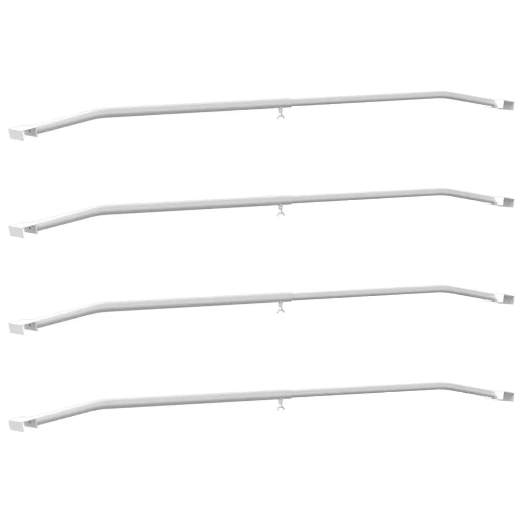 Tarpaulin Bracket Silver Adjustable Aluminum Frame 102-155cm 4 Piece