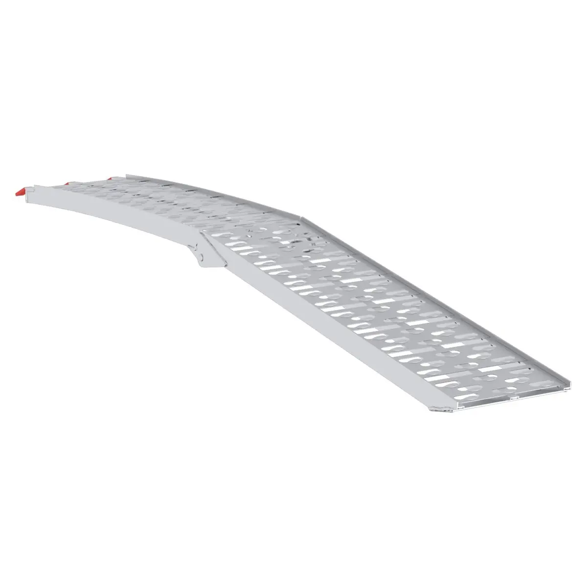 Foldable Motorcycle Ramp Silver 340 kg Capacity Non-slip Surface