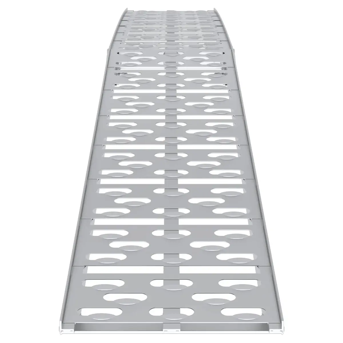 Foldable Motorcycle Ramp Silver 340 kg Capacity Non-slip Surface