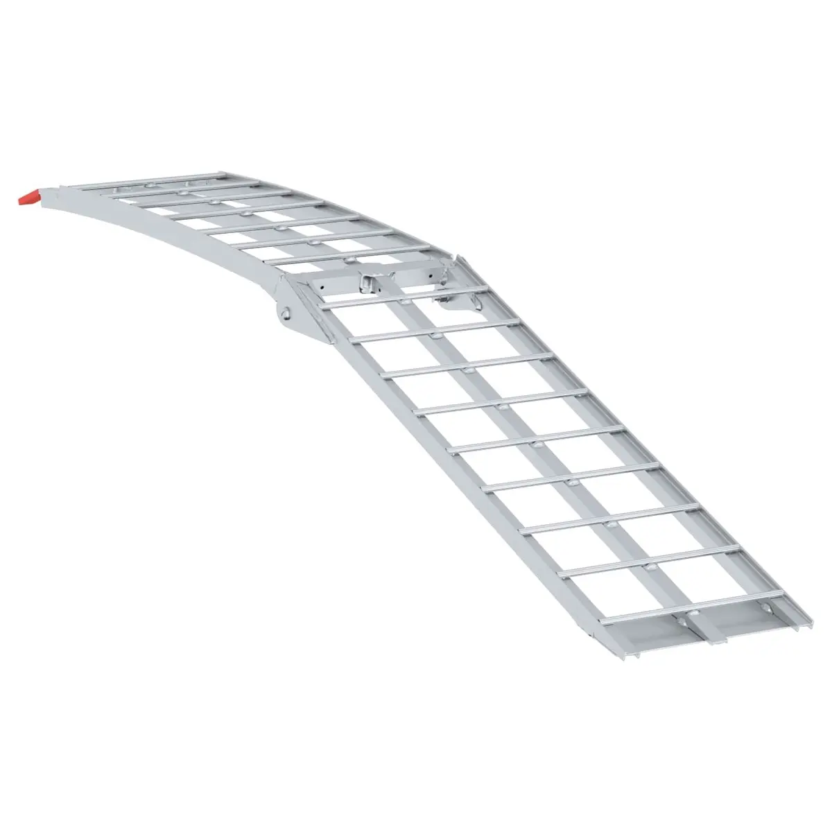 Motorcycle Ramp Silver Aluminium Folding Lightweight Anti-slip Surface