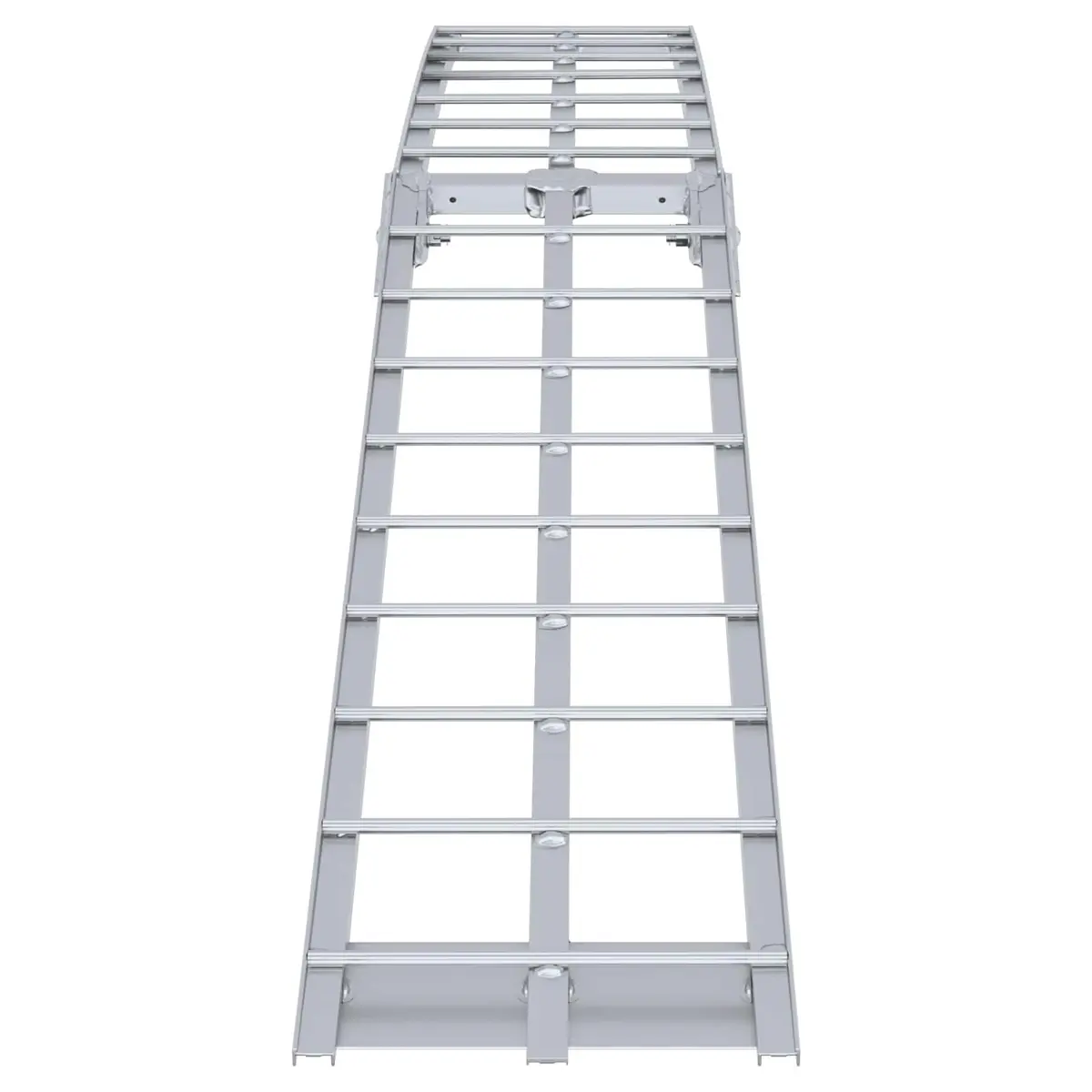 Motorcycle Ramp Silver Aluminium Folding Lightweight Anti-slip Surface