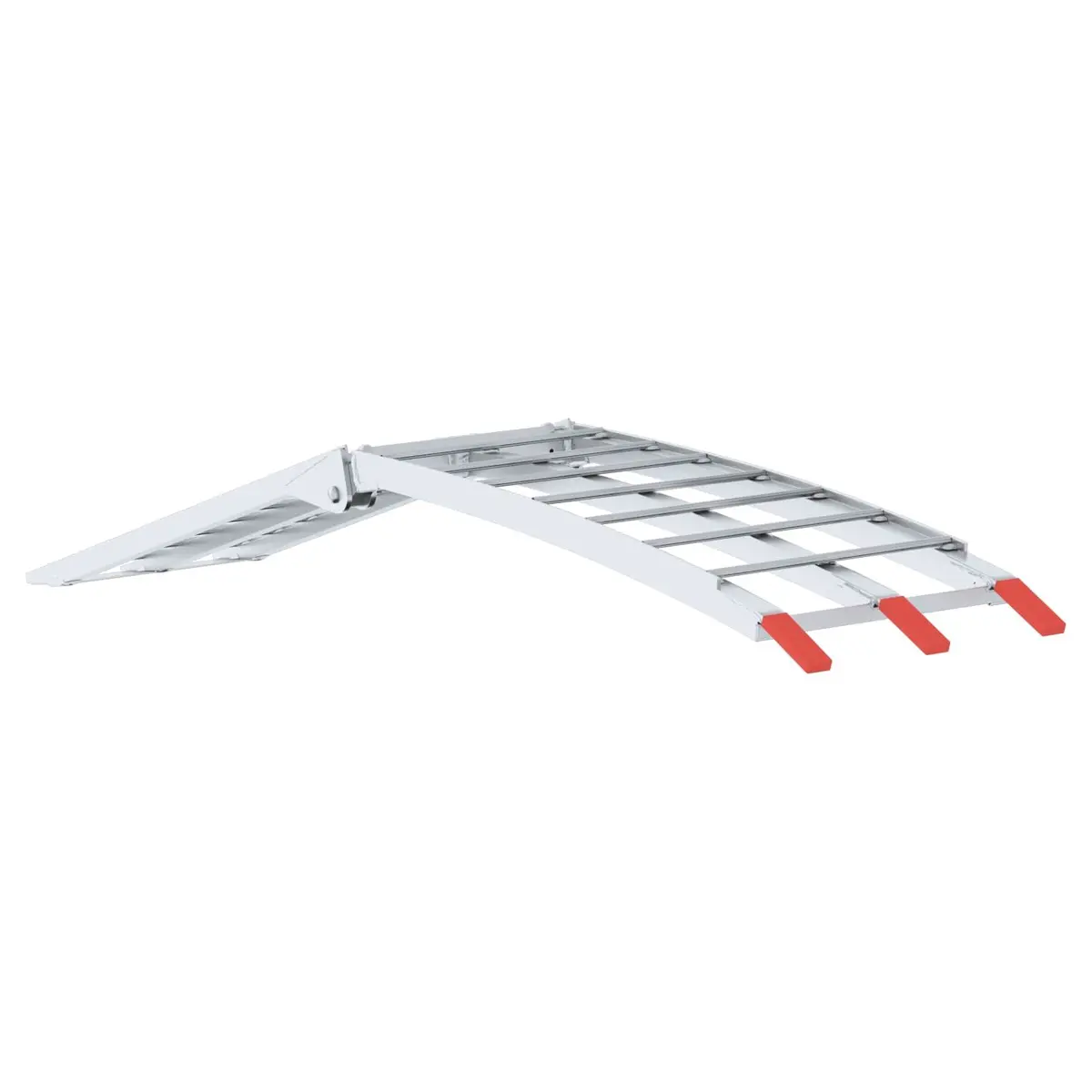 Motorcycle Ramp Silver Aluminium Folding Lightweight Anti-slip Surface