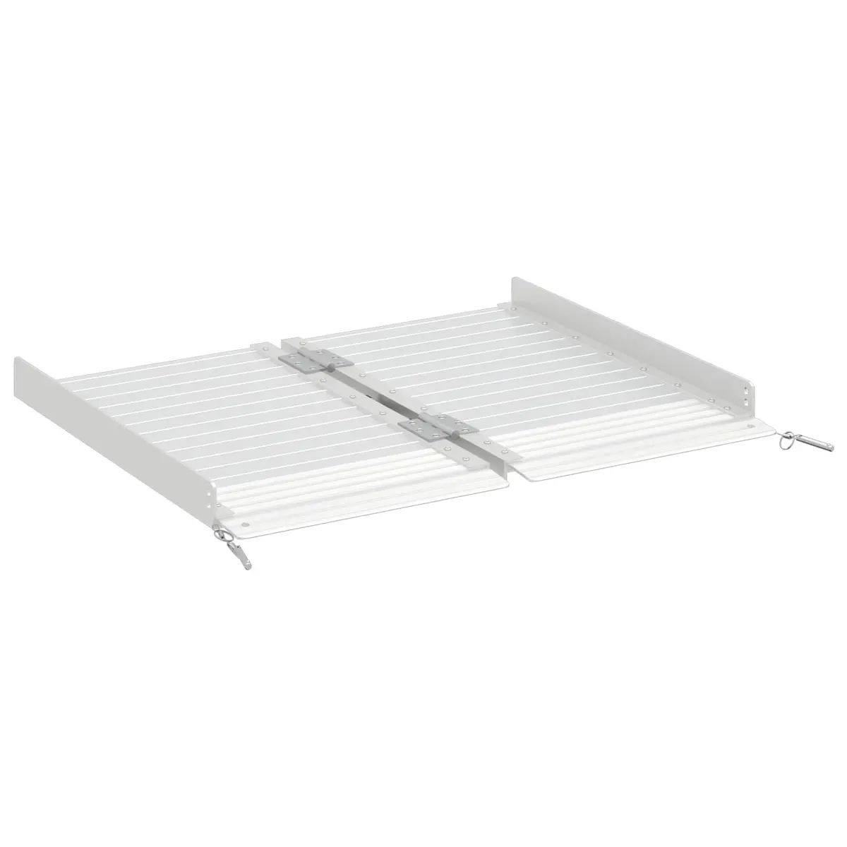 Wheelchair Ramp Silver Aluminium Foldable Portable 270kg Capacity