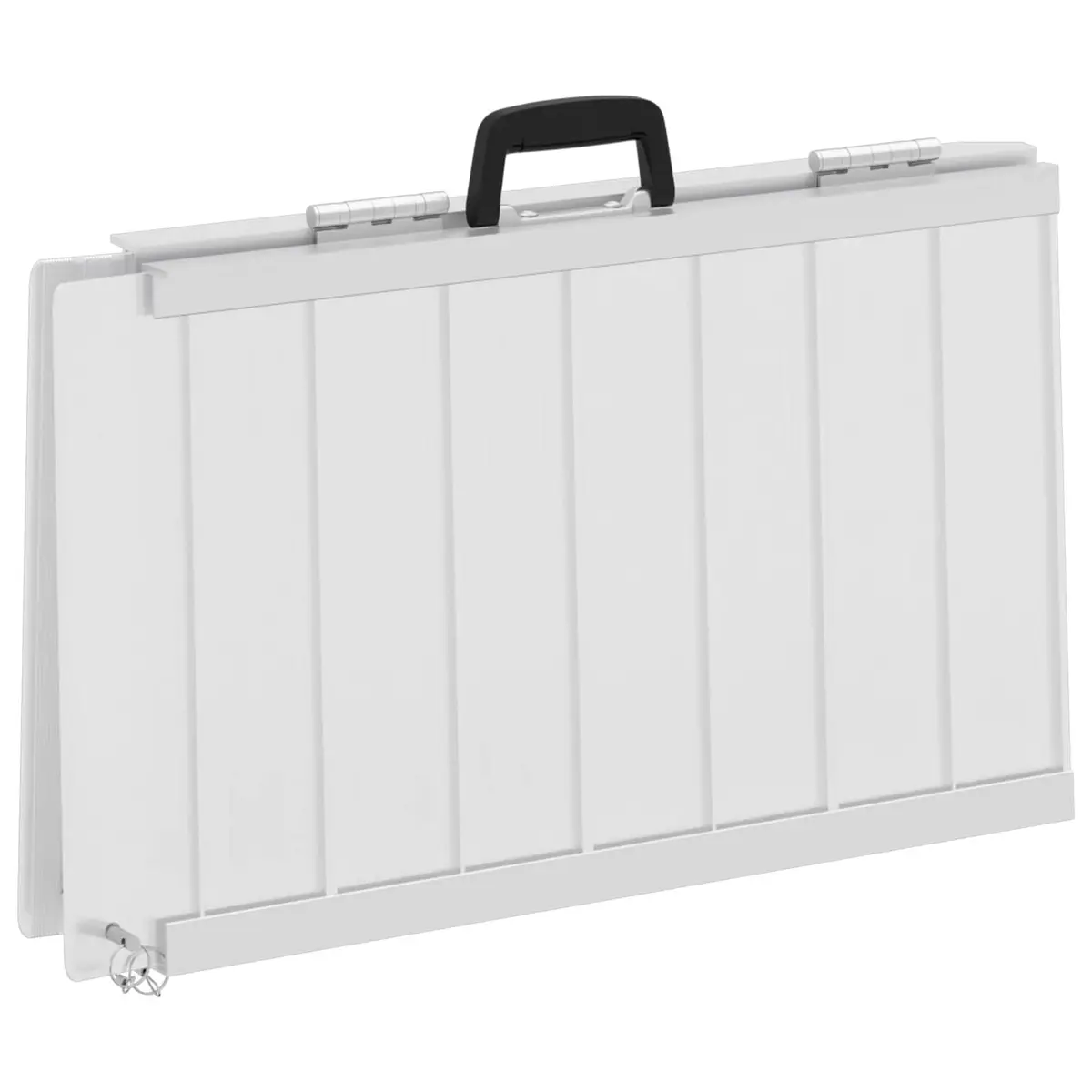 Wheelchair Ramp Silver Aluminium Foldable Portable 270kg Capacity