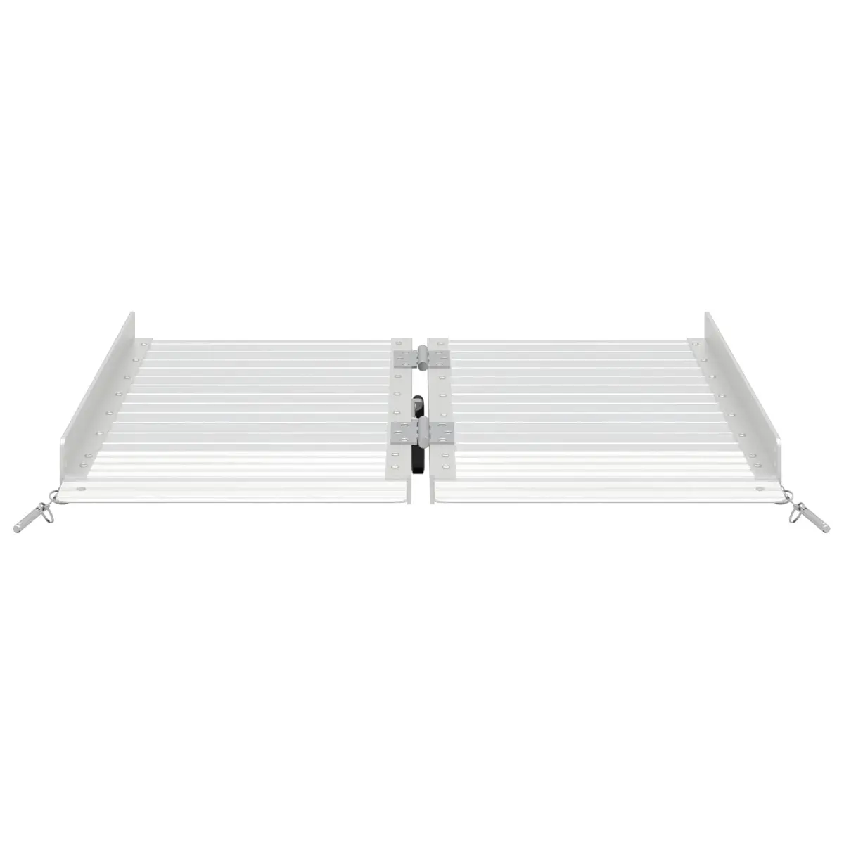 Wheelchair Ramp Silver Aluminium Foldable Portable 270kg Capacity