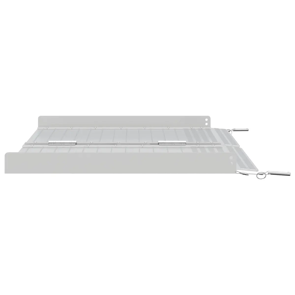 Wheelchair Ramp Silver Aluminium Foldable Portable 270kg Capacity