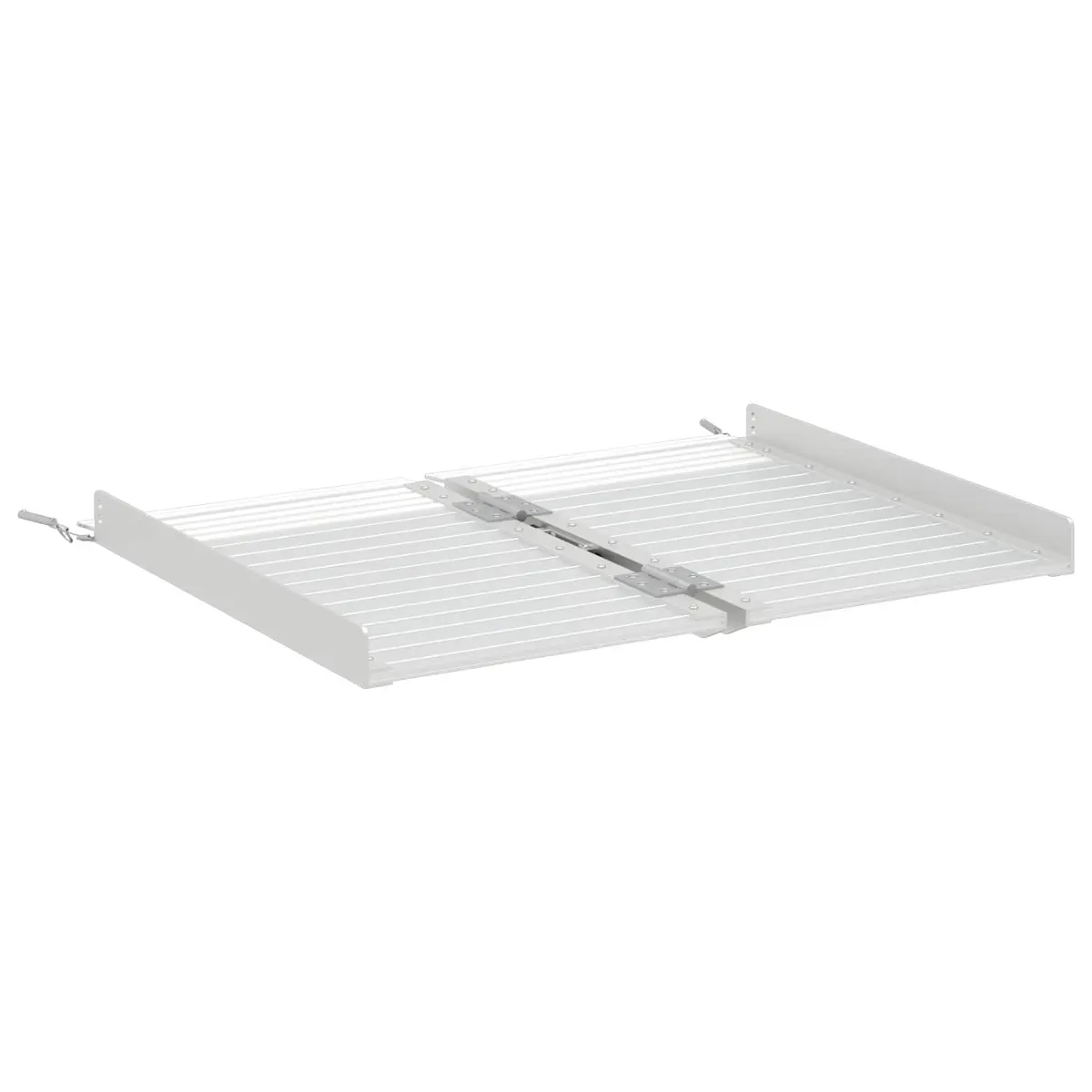 Wheelchair Ramp Silver Aluminium Foldable Portable 270kg Capacity