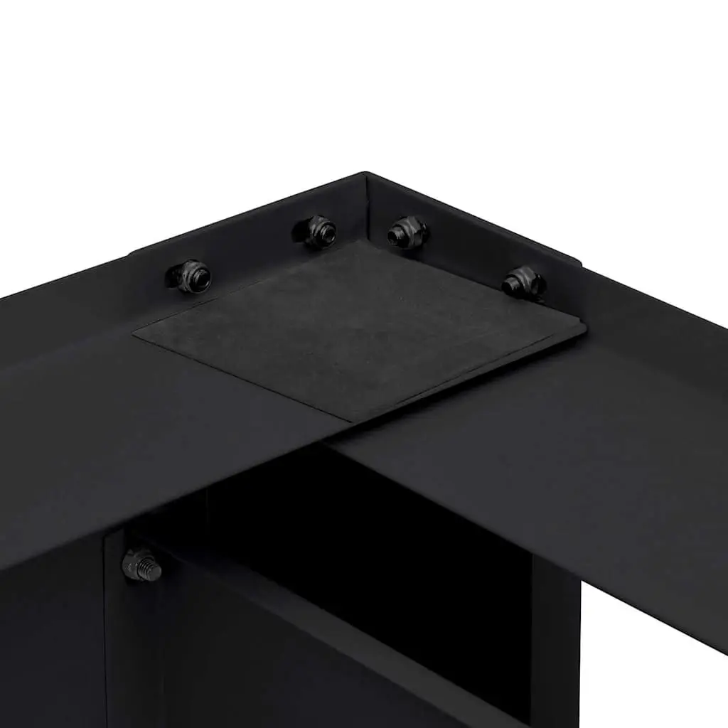 Washing Machine Pedestal Black Steel 2 Pieces Adjustable Foot Pads Laundry Room Elevator Stand