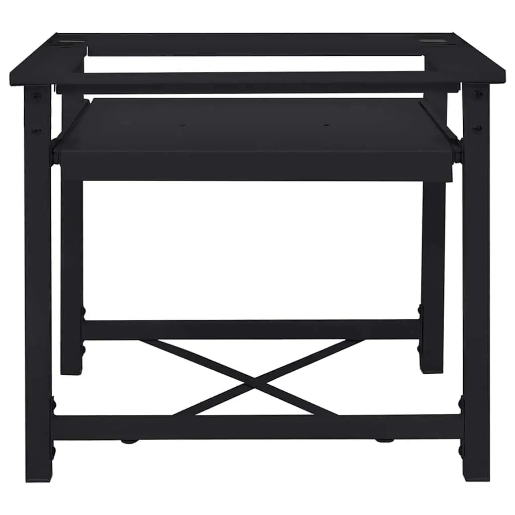 Washing Machine Pedestal Black Steel Height Elevation Adjustable Foot Pads