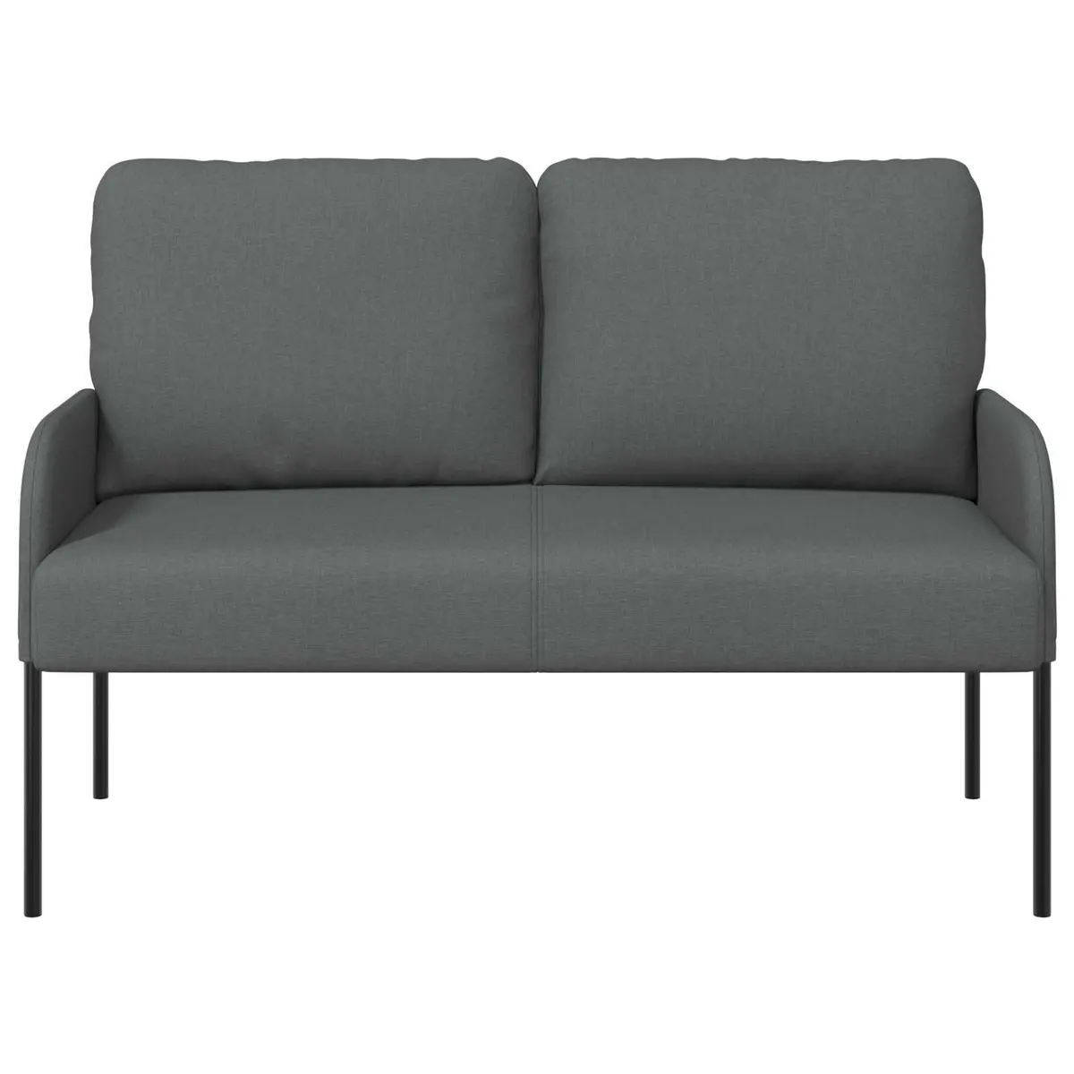 Modern Grey Sofa 110cm Dark Living Room Furniture Plywood Metal Frame Track