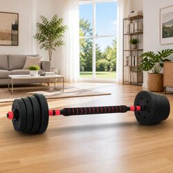 Compact 30kg Adjustable Dumbbell Barbell Set for Strength Training