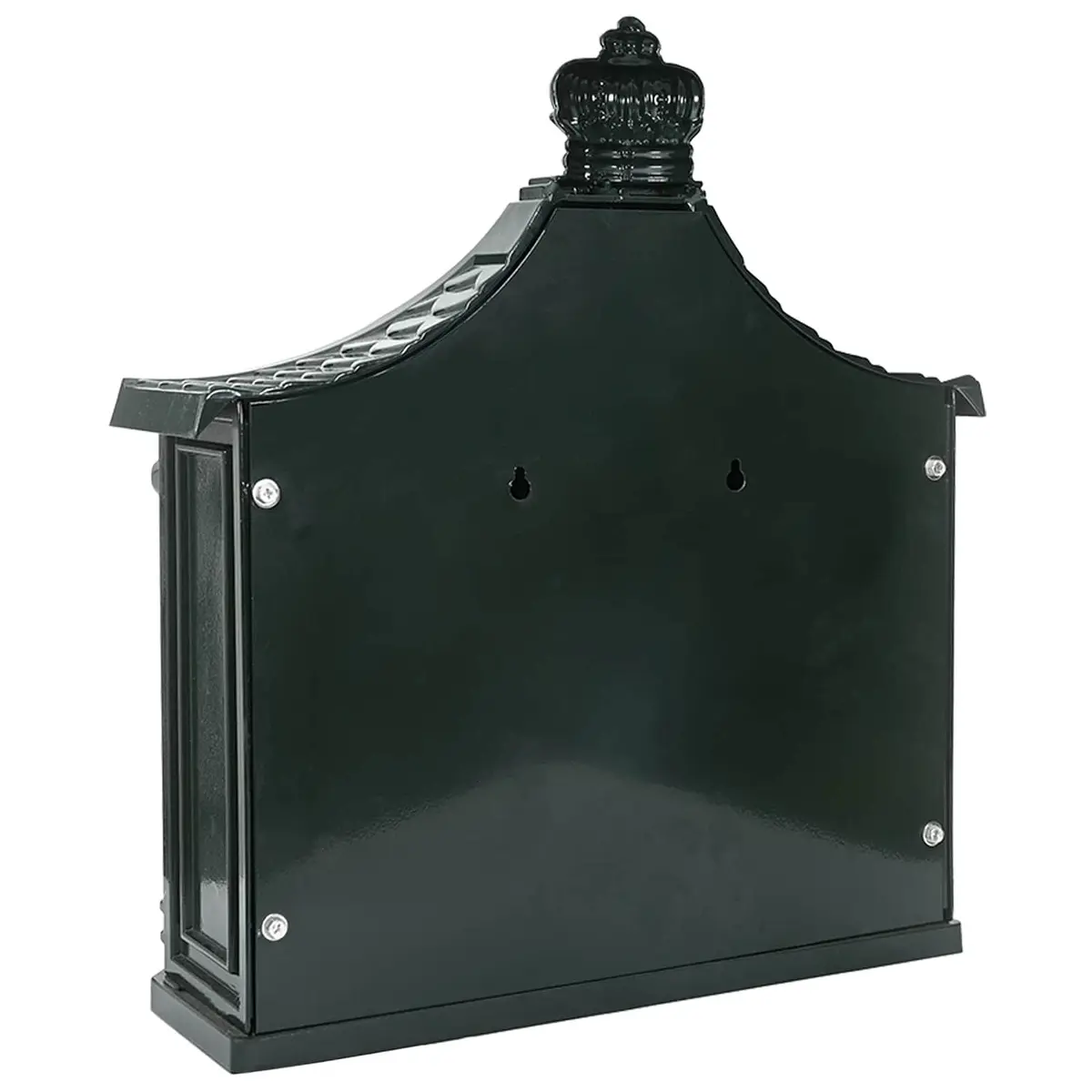Wall Mounted Mailbox Green Vintage Outdoor Garden Post Box Lockable Secure Mail