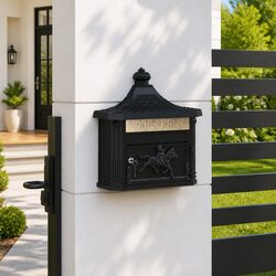 Vintage Black Mailbox: Sturdy and Secure Design