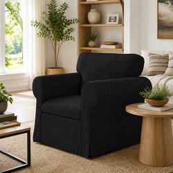 Modern Sofa Black Modular Sectional Living Room Furniture Rearrangeable Design
