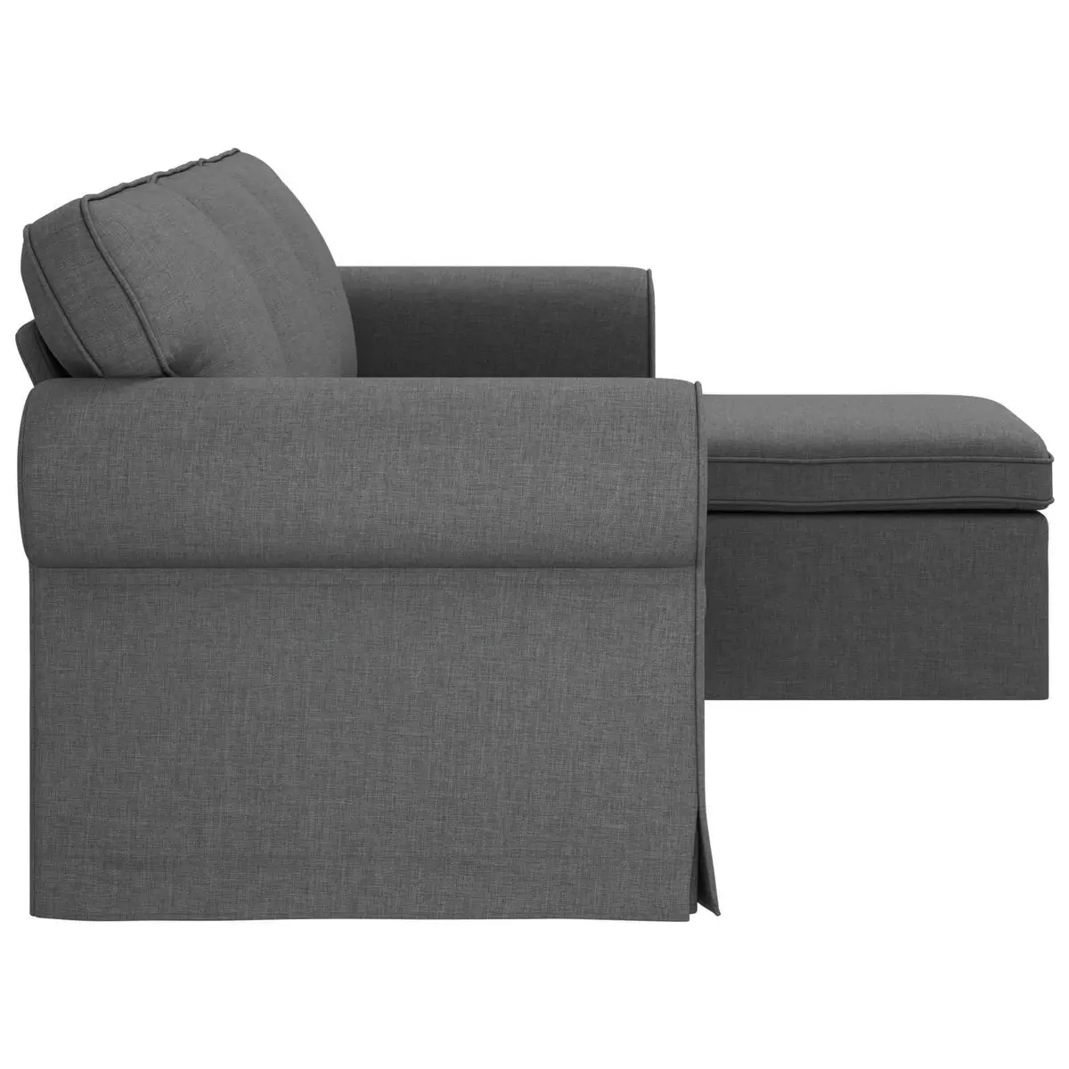 Dark Grey Fabric Sofa Modern Living Room Furniture 215cm x 138cm x 80cm