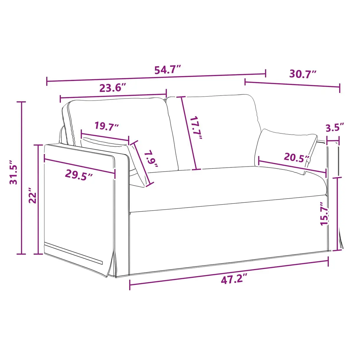 Grey Fabric Sofa Modern Living Room Sectional Modular Lounge 139cm Wide Couch