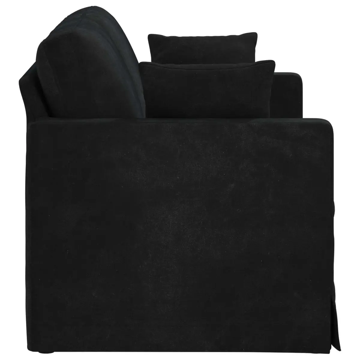 Black Velvet Sofa Modern Lounge Couch Modular Design Living Room Furniture 138cm