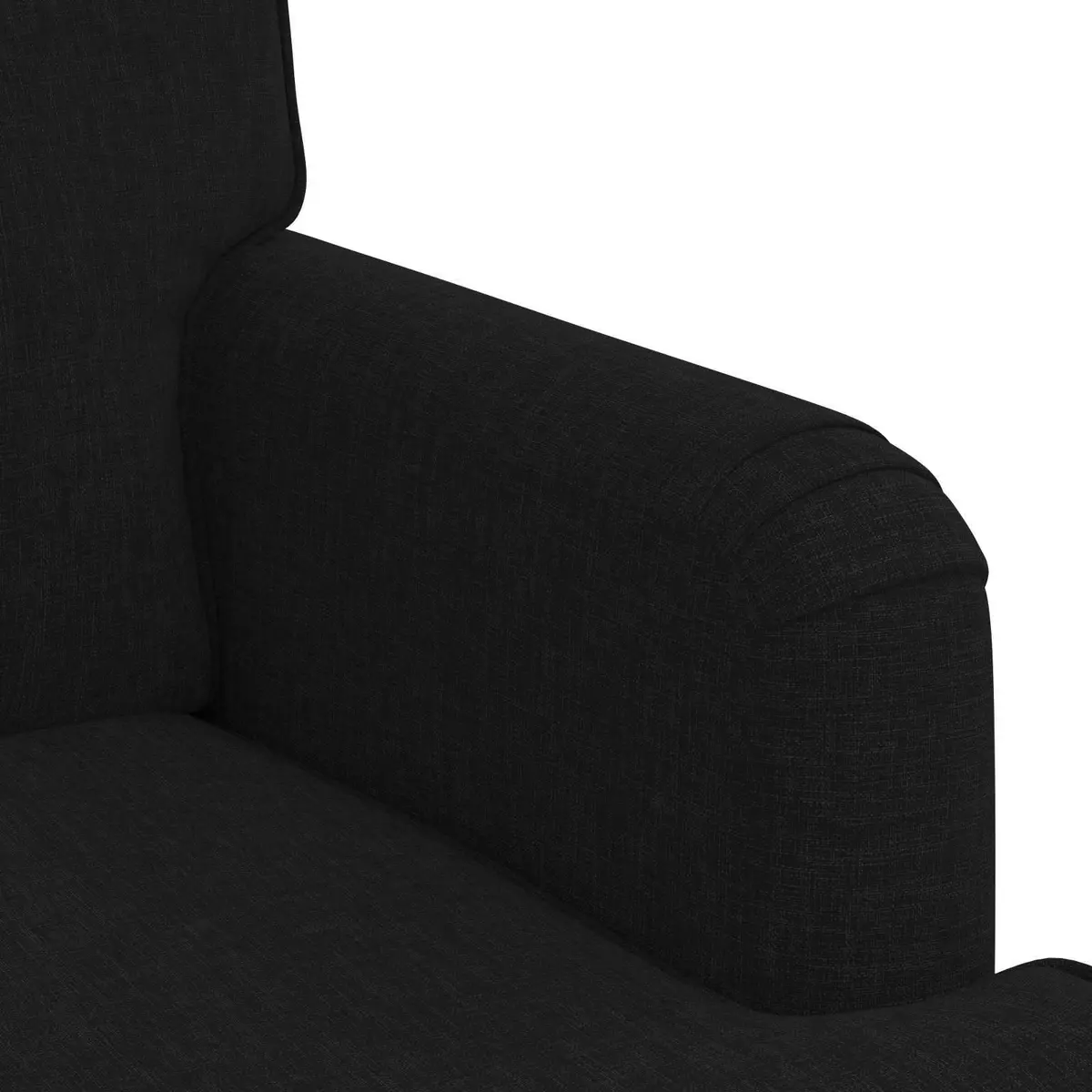 Sofa Black 144 x 80 x 85 cm Fabric Modern Lounge Seating Modular Furniture