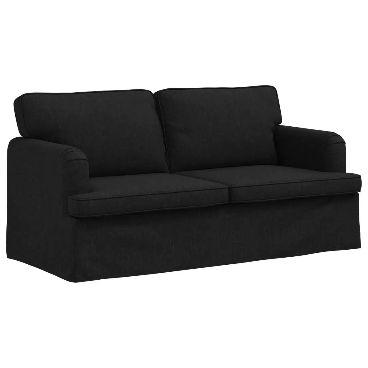 Black Fabric Sofa 162x80x85cm Modern Living Room Bedroom Modular Lounge Couch