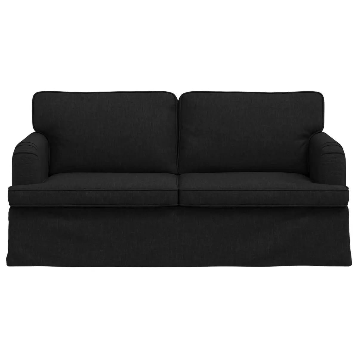 Black Fabric Sofa 162x80x85cm Modern Living Room Bedroom Modular Lounge Couch