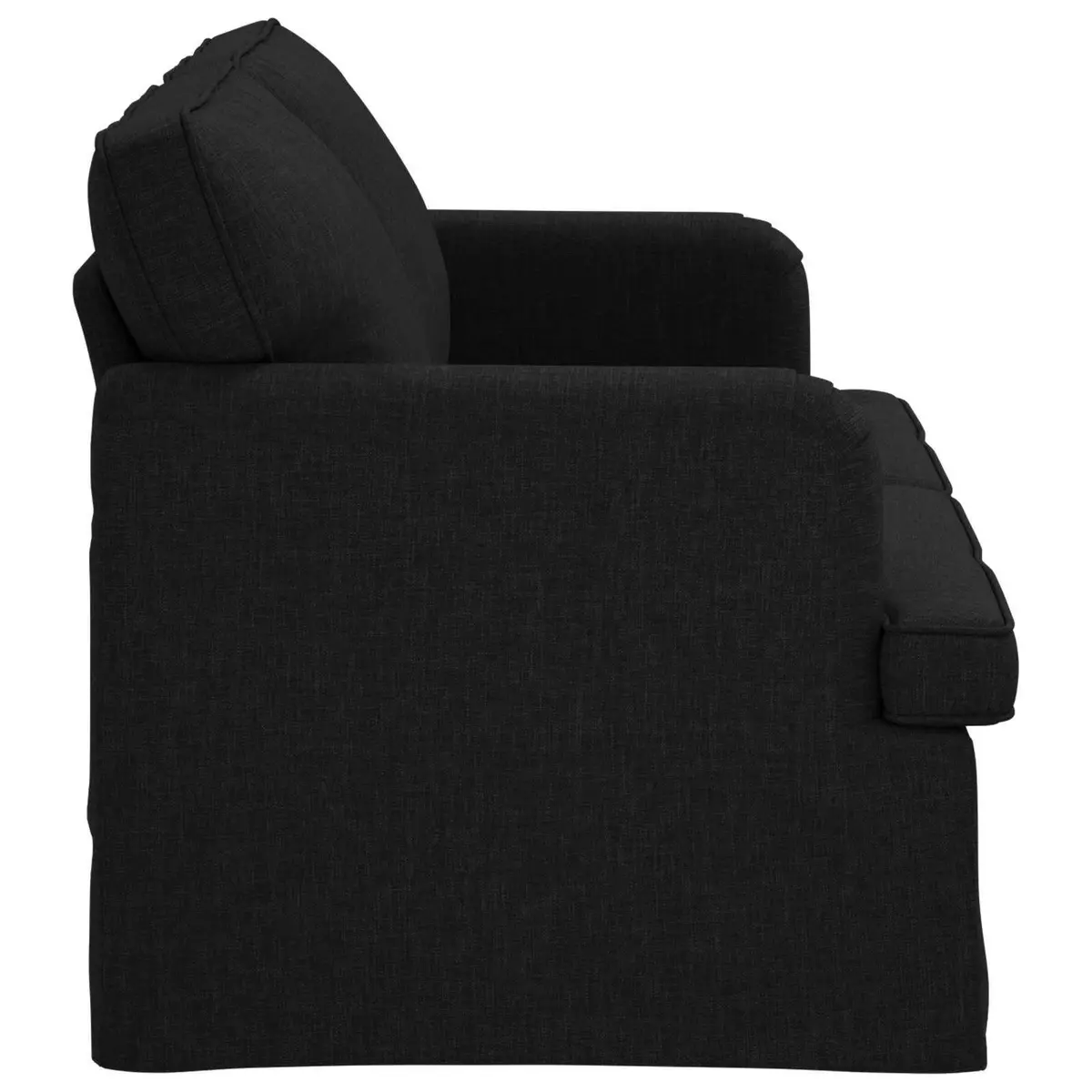 Black Fabric Sofa 162x80x85cm Modern Living Room Bedroom Modular Lounge Couch