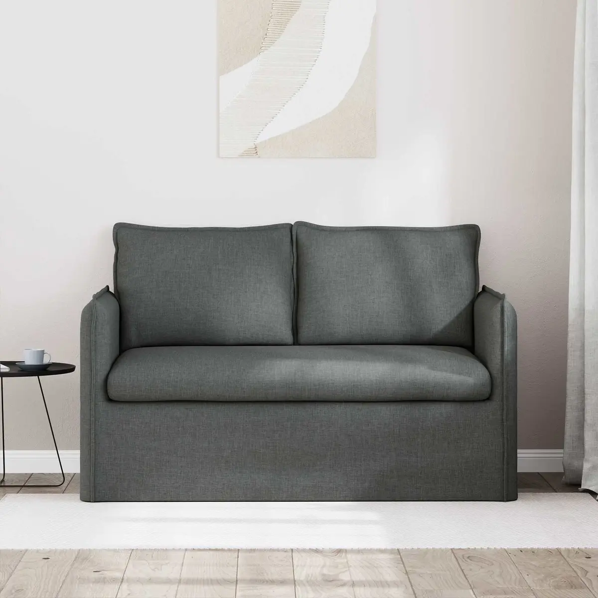 Sofa Grey Fabric Modern Lounge Seating Modular Design Living Room Furniture