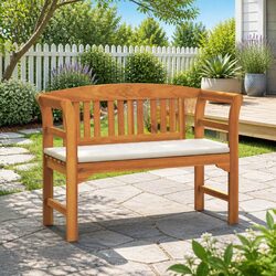 Outdoor Rose Bench - Quality Hand-Carved Acacia Seating