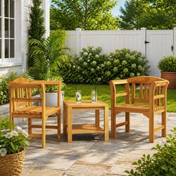 Outdoor Rose Bench Hand-Carved Garden Seating Solid Wood Patio Furniture