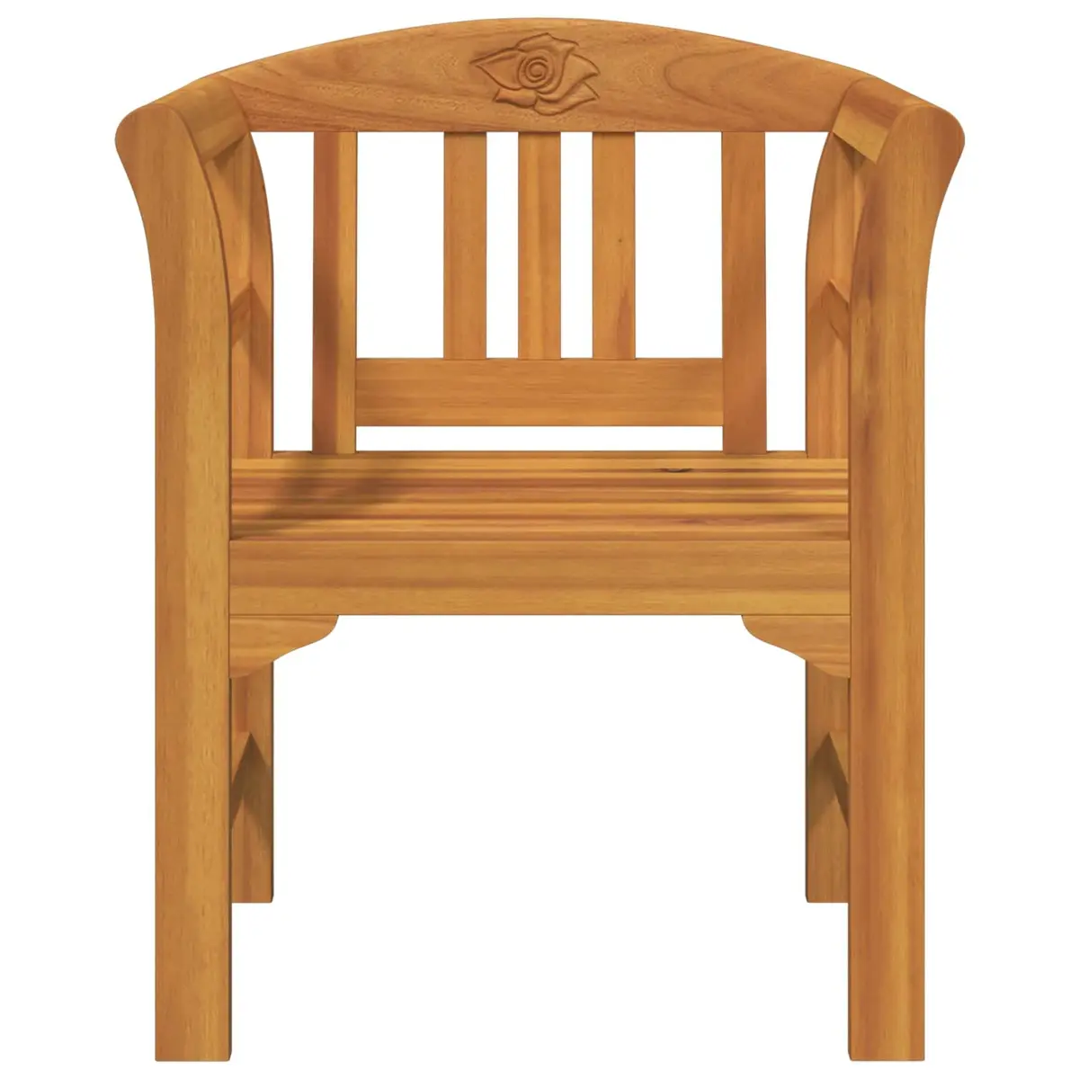 Outdoor Rose Bench Hand-Carved Garden Seating Solid Wood Patio Furniture