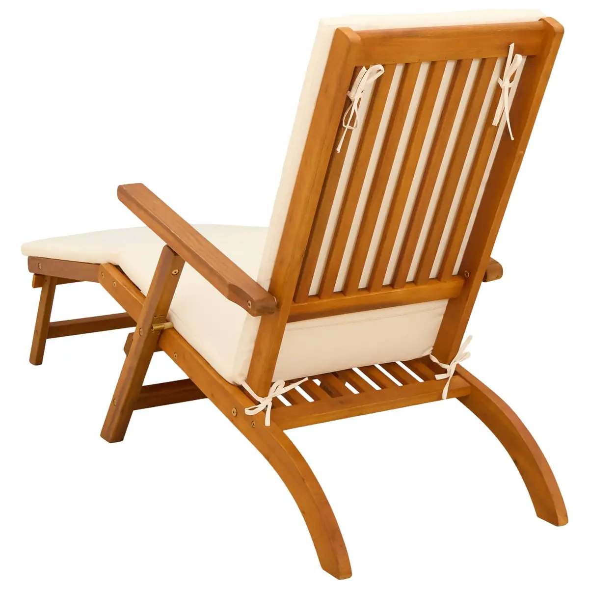 Sun Lounger Brown Adjustable Reclining Folding Outdoor Garden Patio Poolside Chair