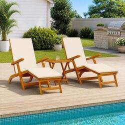 Effortless Outdoor Lounger With Adjustable Features