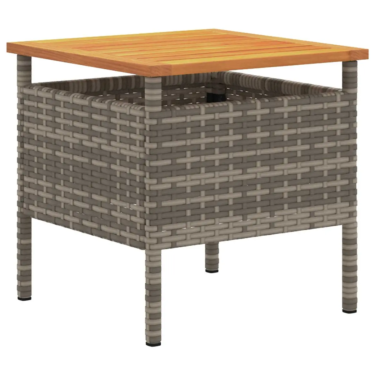Garden Bistro Set 3 Piece Grey Poly Rattan Outdoor Furniture with Cushions
